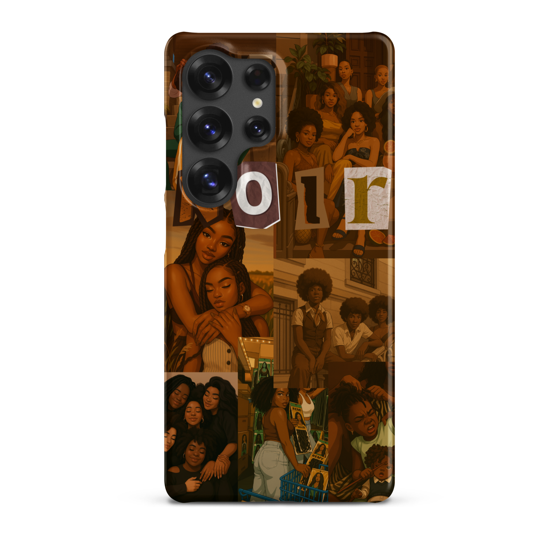 Coque afro Samsung design Denim Mon Afro World