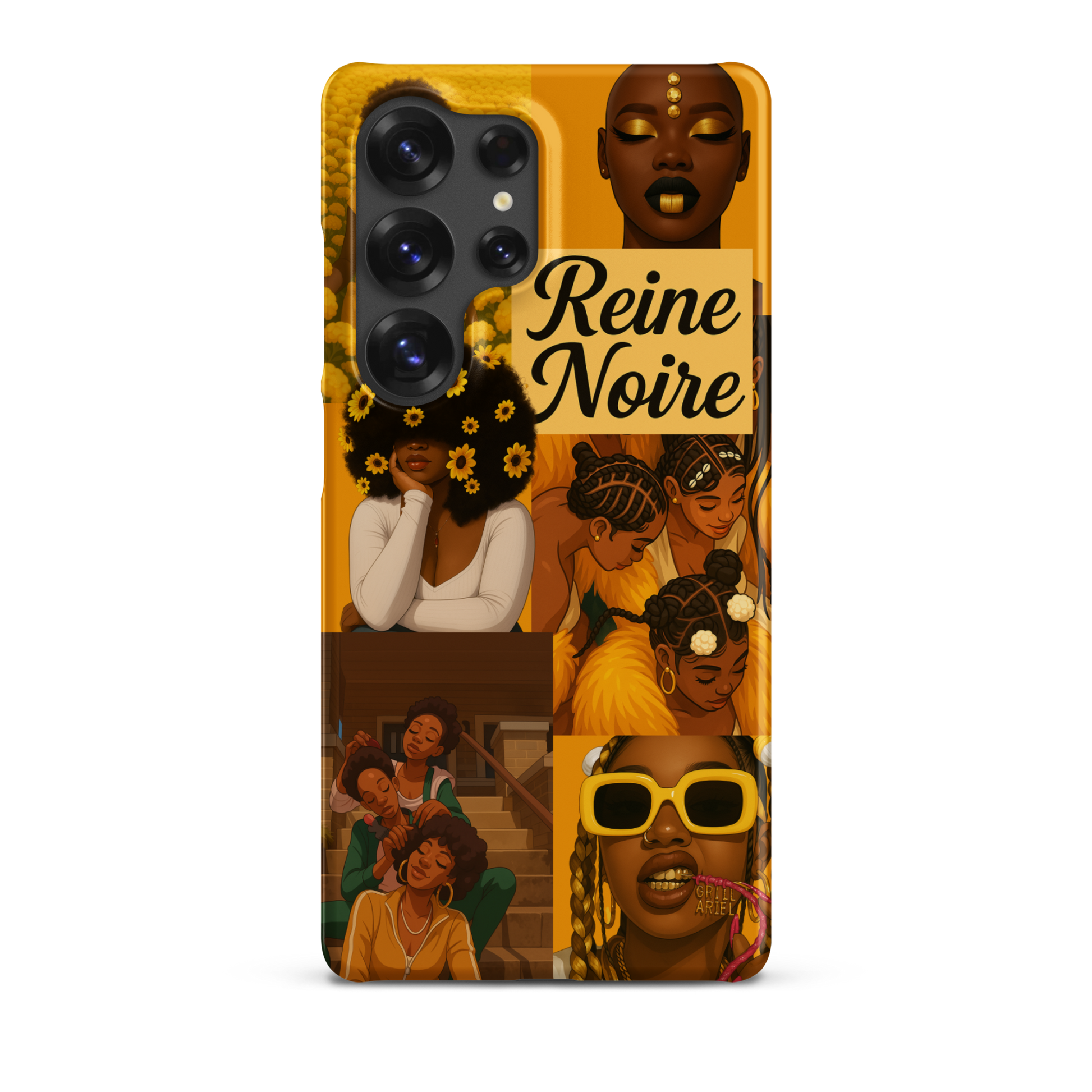 Coque afro Samsung design Reine Noire Mon Afro World