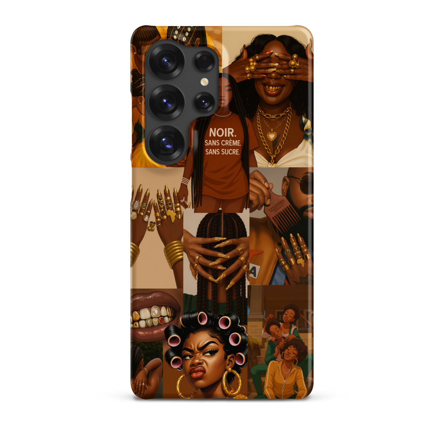 Coque afro Samsung design Crème Mon Afro World